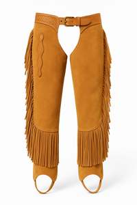 Chaparreras Vaqueras de Cuero Genuino con Flecos para Hombre, para Motociclismo - Product Image 2