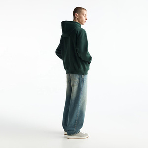 Sweat à capuche vert antique pour hommes Sweat à capuche surdimensionné en polaire de fabricant personnalisé de haute qualité avec des trucs thermiques pour les hivers - Product Image 2