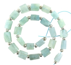 Awesome Quality 1 Strand Faceted Pencil Shape Top <b>Drill</b> Briolette Natural Blue Aquamarine Gemstone Loose Gems AAA Grade Star - Product Image 1