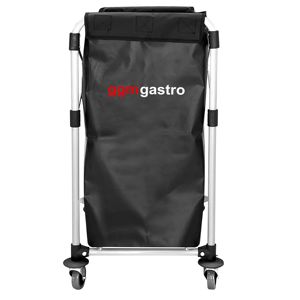 Chariot à linge commercial - Pliable - 1x 150L - Cadre en aluminium - Noir - Product Image 4