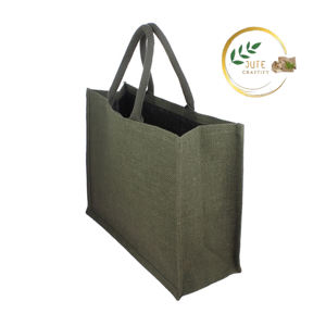 Grand sac en jute écologique imprimé personnalisé Sac de plage fourre-tout en toile de jute naturelle avec logo fabriqué à partir de produits textiles en cuir - Product Image 1