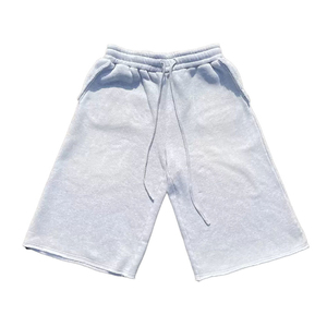 Washed <b>Shorts</b> French Terry <b>Patch</b> Breathable 100% Cotton Streetwear Vintage Sun Faded Acid Wash <b>Shorts</b> for <b>Men</b> 2026 - Product Image 5