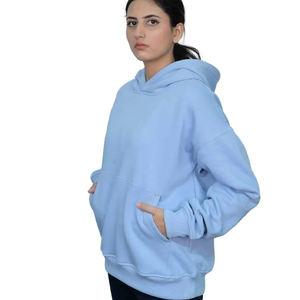 Pull à capuche chaud d'hiver décontracté pour femmes 100% coton Logo personnalisé imprimé sur le devant col à capuche respirant brodé - Product Image 3