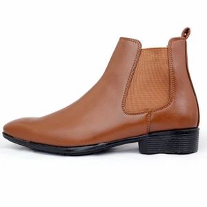 Botas Chelsea de Piel Genuina para Hombre, Diseño sin Cordones con Hebilla Decorativa, Transpirables para Invierno, Otoño y Verano - Product Image 4