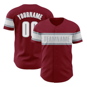 Jersey de béisbol liso crimpón de estilo unisex con nombre de equipo bordado, ropa deportiva transpirable de talla grande, servicio OEM para adultos - Product Image 5