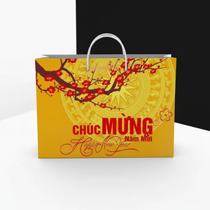 ถุงกระดาษศิลปะเวียดนามแบบรีไซเคิลได้เป็นมิตรกับสิ่งแวดล้อมพิมพ์แบบกำหนดเองสำหรับการตกแต่งและบรรจุภัณฑ์ปีใหม่ตามจันทรคติ - Product Image 3