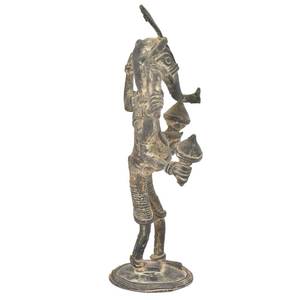 Estatua de bronce antiguo de latón indio hecha a mano, escultura de Ganesha de pie, estatua para decoración del hogar, artículos de regalo, tamaño: 16x11 cm SBB-215 - Product Image 3