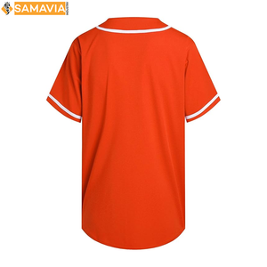 เสื้อเบสบอลทีมสั่งทำชุดเครื่องแบบปักชื่อจำนวนกระดุมเสื้อกีฬา USA UK EU - Product Image 2