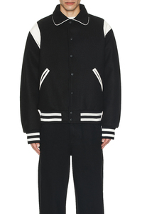 OEM Custom Logo Crew Neck Baseball Varsity Jackets Customized Casual High Street Waterproof Windproof Breathable Winter Men's - Product Image 5