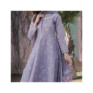 Vestido bordado hecho a mano de 3 piezas de algodón Salwar Kameez, nuevo estilo, ropa de fiesta paquistaní para mujer, trajes informales - Product Image 4