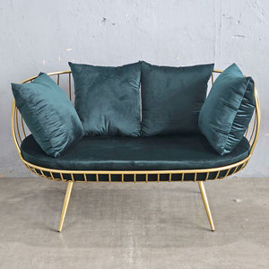 Juego de Sofás con Estructura de Hierro Dorado CBSF68015, Muebles para Sala de Estar - Product Image 4