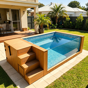 Venta Directa de Fábrica, Piscina Elevada de Fibra de Vidrio de 20 pies y 40 pies, Tamaños Personalizados, Resistente a los Rayos UV, Ideal para Climas Tropicales - Product Image 5