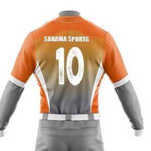 Equipo juvenil personalizado Juego de 2 piezas Uniforme de softbol y béisbol Uniformes de sublimación transpirables Conjuntos superiores suaves - Product Image 4