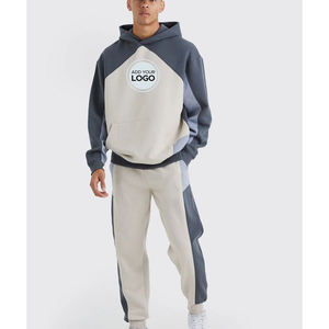 Conjuntos de 2 piezas de lana Casual Jogging Chándal Conjunto de lana Cuello redondo Sudadera Jumper Joggers Jogging Bottoms Chándal de hombre - Product Image 1