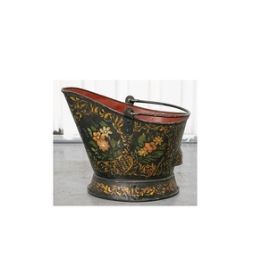 Seau à charbon galvanisé classique avec poignée haute résistance pour stocker et transporter les cendres de charbon ou les bûches près des cheminées - Product Image 4