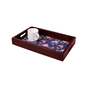 Wooden Tray With <b>Print</b> Custom Design And Finishing Available Rectangular Wooden Serving Tray With Handle - Product Image 6