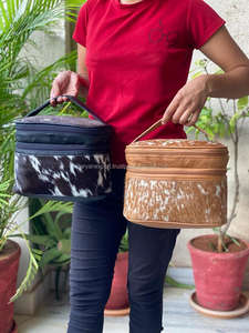 Boîte à bijoux en cuir en cuir, étui à bijoux occidental de rangement de bijoux de voyage meilleur cadeau pour les femmes - Product Image 5