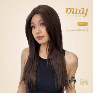 Rowan-DWY Long Straight Blonde Glueless Synthetic <b>Wig</b> Mono Lace Front Free Part <b>Wigs</b> - Product Image 1
