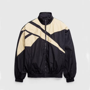 2025 hommes de haute qualité Vintage fermeture éclair survêtement grande taille bande réfléchissante coupe-vent Nylon survêtement pour hommes - Product Image 6