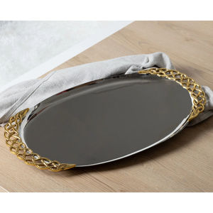 Bandeja DE SERVICIO DE METAL decorativa moderna de la mejor calidad con adhesivo esmaltado para cocina o uso doméstico exportador indio - Product Image 3
