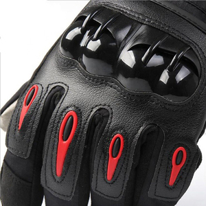 Tout nouveau noir et blanc moto équitation doigt complet en cuir perforé nouveau ODM moto gants de course gants d'équitation pour moi - Product Image 4