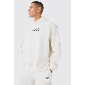 Sudadera con Capucha y Pantalones Deportivos a Juego para Hombre, en Negro y Gris con Bloques de Color, Logotipo Personalizado, Marca Privada OEM Trackstar - Product Image 6