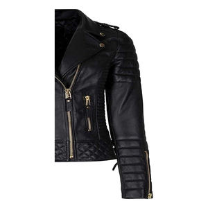 Blouson de moto en peau de mouton véritable 100% sur mesure de qualité supérieure pour femmes, écologique, coupe-vent, élégant, tendance, chauffant - Product Image 5
