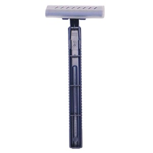 Rasoir à double lame pour peaux sensibles hypoallergénique avec lames en acier inoxydable et manche en plastique - Product Image 2