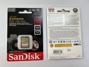Sandisk-Tarjeta de memoria de plástico SDXC y DVR, tarjeta de memoria SD, 100%, original, 64GB, U3, V30 - Product Image 2