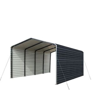 Abri de voiture en métal robuste avec toit en acier ondulé pour le stockage de voitures - Product Image 3