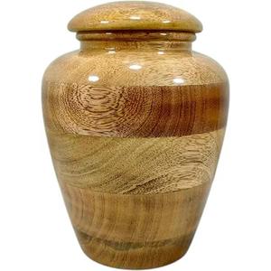 Unique Style Adult Cremation Urn Handcraft Design Shiny Polished Cremation Urns Human Ashes <b>Wooden</b> Cremation Urns from India - Product Image 2