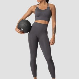 Haute qualité femmes nouveau Style décontracté Gym Fitness Yoga ensembles surdimensionné XL vêtements d'entraînement manches courtes taille Logo en gros - Product Image 2