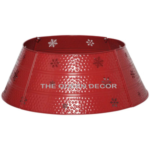 Collar moderno de árbol de Navidad de Metal y falda de árbol de Navidad Sublimación en blanco Decoraciones de cubierta de base de árbol de Navidad - Product Image 6