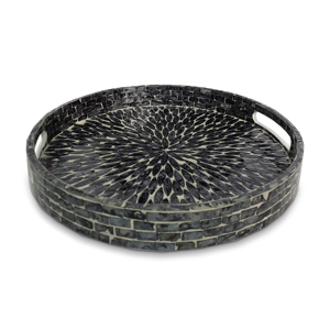 Proveedor certificado Bandeja de cena tejida Mesa Bandeja de concha de Capiz Organización del hogar Productos Decoración del hogar Acento - Product Image 2