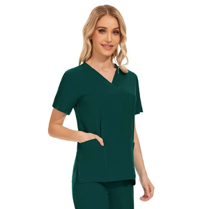 Unisex Hospital Scrub <b>Set</b> V Neck Medical Nursing Uniform Polyester Cotton Woven Workwear for Nurses <b>Doctors</b> scrubs uniforms <b>sets</b> - Product Image 2