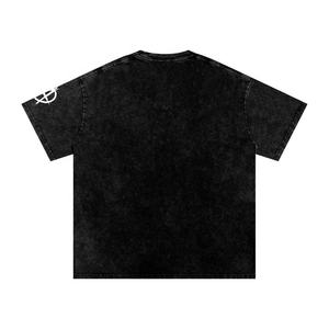 Nueva Camiseta de Moda Urbana con Logotipo Personalizado, Lavado Ácido Vintage, Doble Capa, Impresión Térmica, Corte Recortado, Efecto Desgastado por el Sol, Unisex, para Hombre - Product Image 6