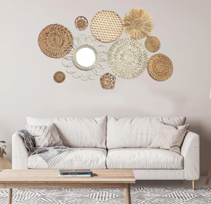 HOT COLLECTION Boho <b>Baskets</b> Set <b>Wall</b> Decor - Product Image 2