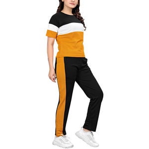 100% coton à la mode dernière conception femmes été survêtement ensemble taille réglable été survêtements pour femmes - Product Image 3