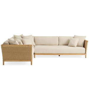 Ensemble de meubles de canapé en bois massif avec des coussins doux et durables pour s'asseoir ensemble dans le salon - Product Image 1