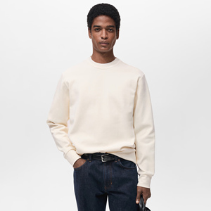 2025 nueva llegada poliéster Streetwear Casual negro algodón liso sudadera al por mayor hombres cuello redondo sudaderas de gran tamaño - Product Image 1