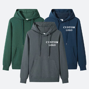 Sudadera con capucha con logotipo personalizado de alta calidad para hombre de peso pesado 100% algodón mezclado liso al por mayor sudaderas con capucha con estampado de logotipo personalizado de gran tamaño - Product Image 1
