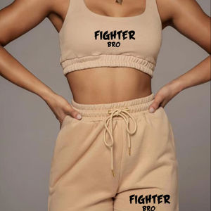 บราผ้าคอตตอนสำหรับผู้หญิงชุดกางเกงขาสั้นสองชิ้นวัสดุสัมผัสนุ่มเหมาะสำหรับชุดนอนหรือสวมใส่สบายๆทุกวัน - Product Image 1