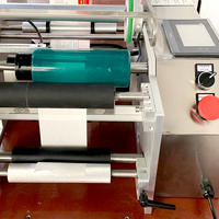 Machine d'étiquetage de bouteilles rondes semi-automatique réglable YM130 pour différents formats de bouteilles, applicateur d'étiquettes