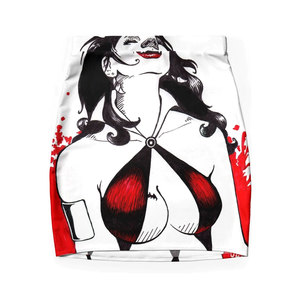 2025 nouvelle mode grande taille femmes jupe longue taille haute et mince avec jupe plissée arc-en-ciel décontracté sublimé pour les filles - Product Image 3