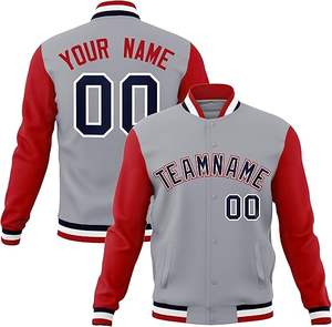 Parches bordados de letras de chenilla personalizados, manga de cuero, bombardero de béisbol, chaquetas con letras, chaqueta universitaria de lana para hombres - Product Image 5