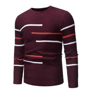 Suéter hecho de tela de punto 100%, Tops, Jersey ajustado, prendas de punto para hombres, ropa informal de moda de calle alta, suéteres cálidos de invierno - Product Image 1