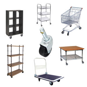 2-Inch Ring Stem Swivel Small Caster <b>Roller</b> with Steel & Black Polypropylene Wheel - Product Image 6