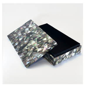 Boîte à bijoux en nacre de haute qualité et de belle couleur, incrustation d'os, produit de vaisselle pour boîte de 2 tailles - Product Image 1