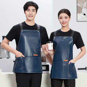 Tabliers de chef en toile <span class=keywords><strong>PUH</strong></span> 100% avec logo personnalisé imprimé, noir, promotion, imperméable, polyester, deux poches, cuisine, cuisson - Product Image 6
