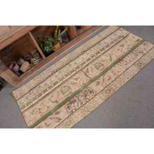 Rustique Vert Beige Grande Surface Vintage Tapis Turc Classique Rectangle Motif 290X610 ft Laine Matériel Latex pour Couloir Chambre - Product Image 5